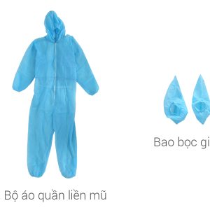 Bộ bảo hộ y tế An Nhiên màu xanh