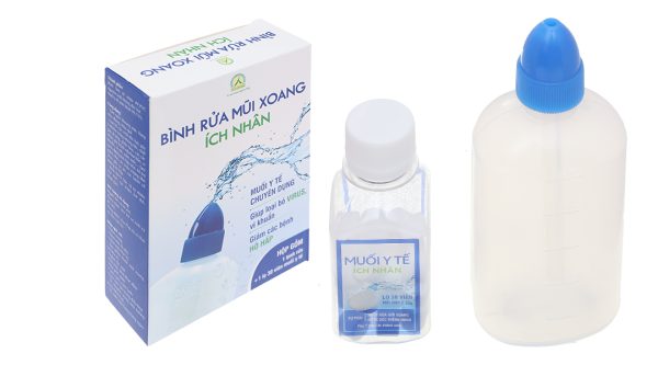 Bộ dụng cụ vệ sinh mũi Ích Nhân làm sạch khoang mũi, họng (1 bình + 30 viên)