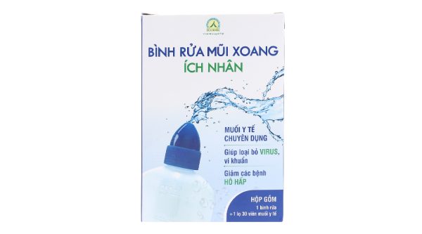 Bộ dụng cụ vệ sinh mũi Ích Nhân làm sạch khoang mũi, họng (1 bình + 30 viên)