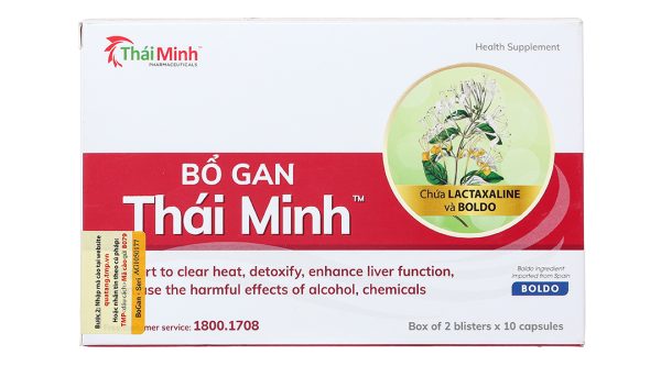 Bổ Gan Thái Minh hỗ trợ giải độc, tăng cường chức năng gan hộp 20 viên