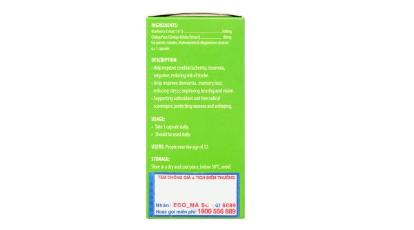 Otiv giúp cải thiện tình trạng thiếu máu não, mất ngủ hộp 60 viên