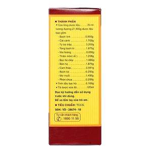 Siro Bổ Phế Nam Hà Chỉ Khái Lộ trị ho cảm, viêm phế quản chai 125ml