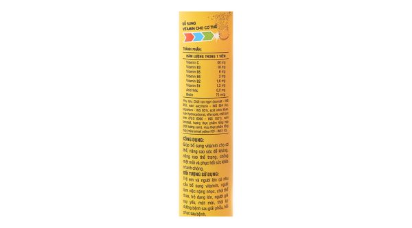 Viên sủi Bocalex Multi bổ sung vitamin, hỗ trợ tăng đề kháng tuýp 20 viên