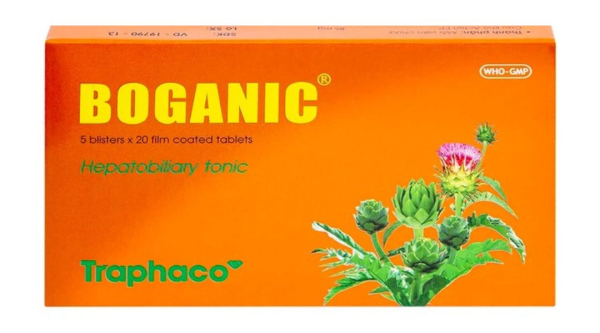 Viên bao phim Boganic hỗ trợ trị suy giảm chức năng gan, viêm gan (5 vỉ x 20 viên)