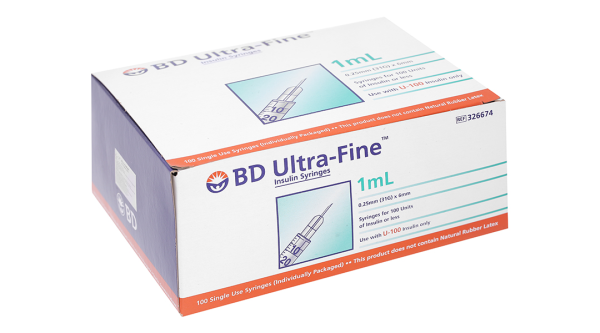 Bơm kim tiêm Insulin BD Ultra-Fine 31G x 6mm (1ml/100U) hộp 100 cái