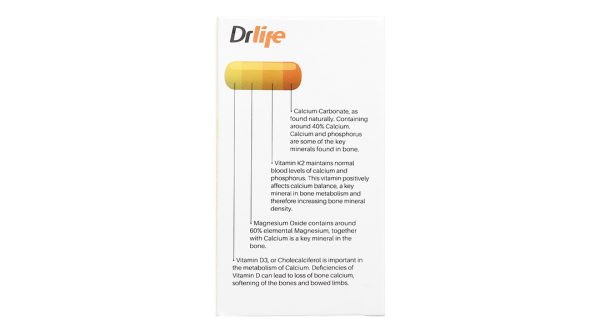 Drlife Bone Builder bổ sung canxi, ngừa loãng xương lọ 60 viên