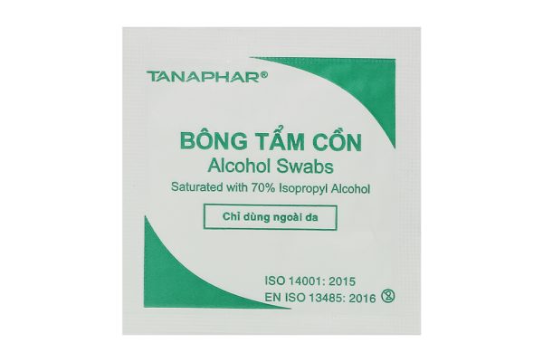 Bông tẩm cồn Tanaphar hộp 100 miếng