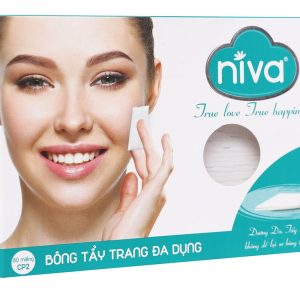 Bông tẩy trang đa dụng Niva an toàn, dịu nhẹ cho da hộp 80 miếng