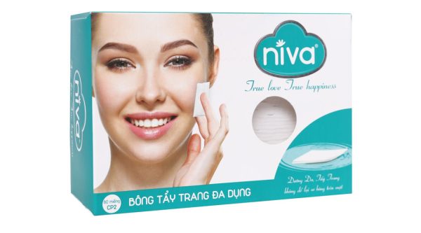 Bông tẩy trang đa dụng Niva an toàn, dịu nhẹ cho da hộp 80 miếng