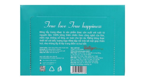 Bông tẩy trang đa dụng Niva an toàn, dịu nhẹ cho da hộp 80 miếng