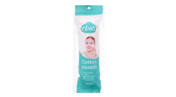 Bông tẩy trang Niva mềm mịn dạng tròn gói 100 miếng