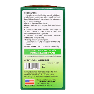 Boni Detox giúp giải độc phổi, long đờm, giảm ho hộp 30 viên