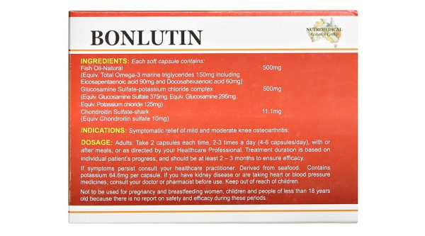 Bonlutin giảm triệu chứng thoái hóa khớp gối (4 vỉ x 15 viên)