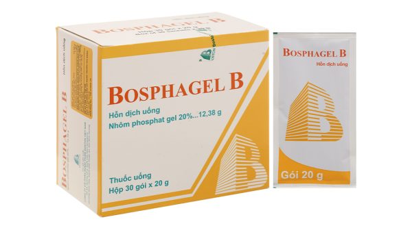 Hỗn dịch uống Bosphagel B 20% trị đau, bỏng rát do axit dạ dày gây ra (30 gói x 20g)