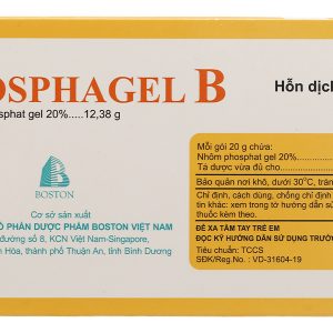 Hỗn dịch uống Bosphagel B 20% trị đau, bỏng rát do axit dạ dày gây ra (30 gói x 20g)