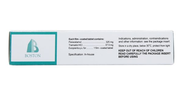 Bostacet trị cơn đau trung bình đến nặng (2 vỉ x 10 viên)