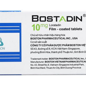 Bostadin 10mg trị viêm mũi dị ứng, mày đay (10 vỉ x 10 viên)