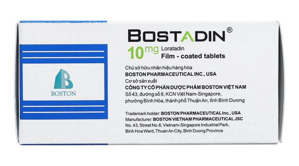 Bostadin 10mg trị viêm mũi dị ứng, mày đay (10 vỉ x 10 viên)