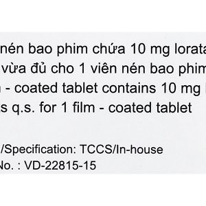 Bostadin 10mg trị viêm mũi dị ứng, mày đay (10 vỉ x 10 viên)