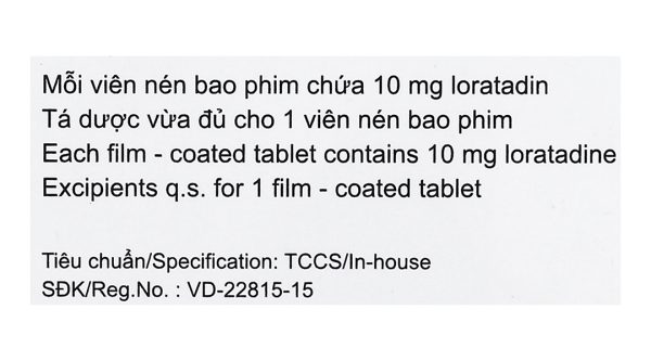Bostadin 10mg trị viêm mũi dị ứng, mày đay (10 vỉ x 10 viên)