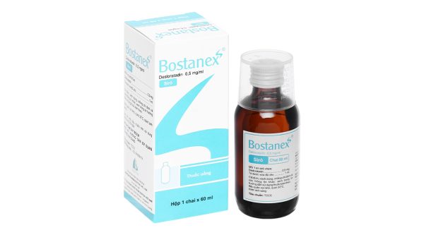 Siro Bostanex 0.5mg/ml giảm các triệu chứng viêm mũi dị ứng, mề đay chai 60ml