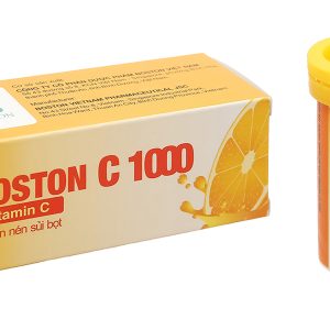 Viên nén sủi bọt Boston C 1000 trị tình trạng mệt mỏi tuýp 10 viên