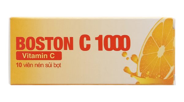 Viên nén sủi bọt Boston C 1000 trị tình trạng mệt mỏi tuýp 10 viên