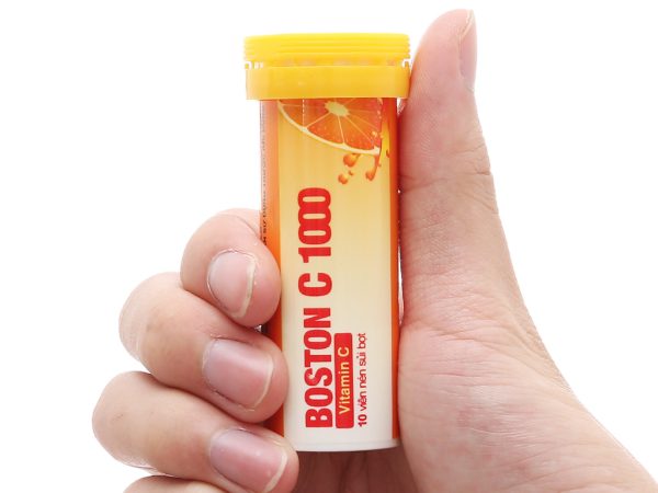 Viên nén sủi bọt Boston C 1000 trị tình trạng mệt mỏi tuýp 10 viên