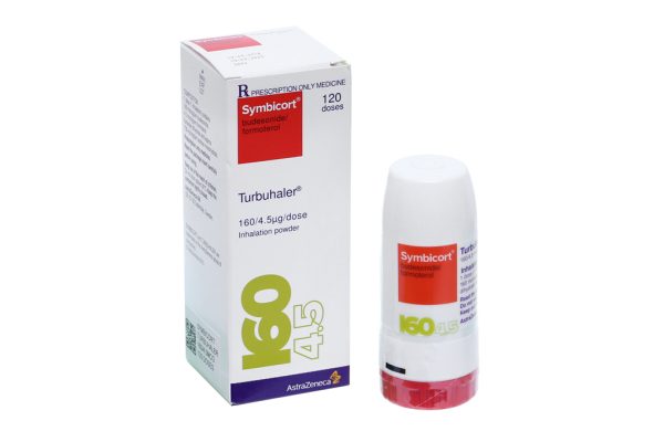 Bột hít phân liều Symbicort Turbuhaler 160/4.5mcg/liều trị hen suyễn lọ 120 liều