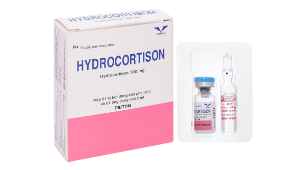 Bột khô pha tiêm Hydrocortison Bidiphar 100mg chống viêm, dị ứng (1 lọ bột + 1 ống 2ml)