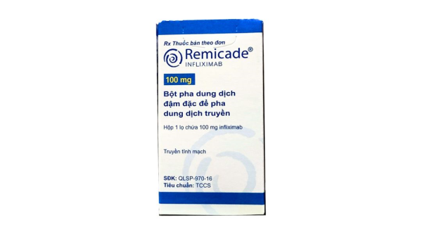Bột pha dung dịch Remicade 100mg giảm đau và viêm ở bệnh Crohn, xương khớp hộp 1 lọ 100mg