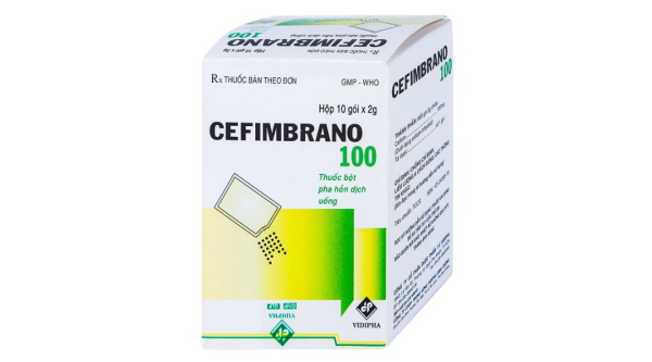 Bột pha hỗn dịch uống Cefimbrano 100 Vidipha điều trị nhiễm khuẩn (10 gói x 2g)