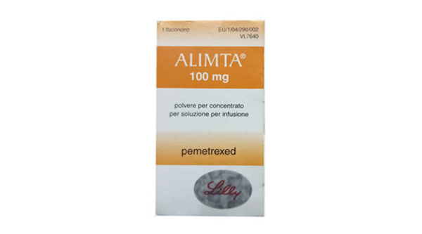 Bột pha tiêm Alimta 100mg điều trị u trung biểu mô màng phổi ác tính lọ 100mg