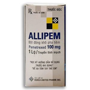 Bột pha tiêm Allipem 100mg điều trị ung thư phổi không tế bào nhỏ hộp 1 lọ 100mg