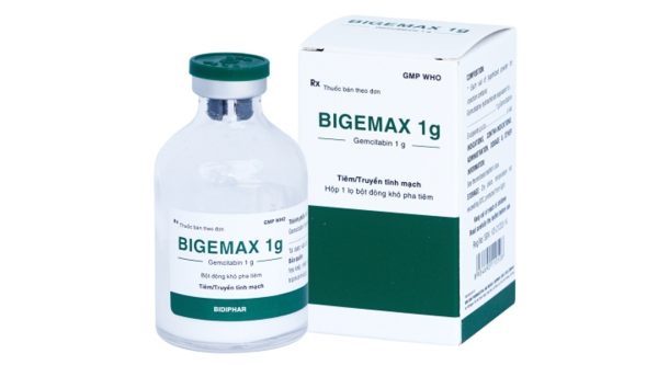 Bột pha tiêm Bigemax 1g điều trị ung thư phổi, ung thư tụy hộp 1 lọ 1g