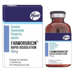 Bột pha tiêm Farmorubicina 50mg điều trị ung thư vú, ung thư buồn trứng hộp 1 lọ 50mg