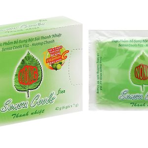Bột sủi Sensa Cools Fizz hương chanh thanh nhiệt, bổ sung vitamin C hộp 6 gói x 7g