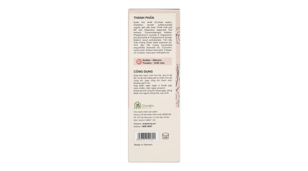 Bọt vệ sinh phụ nữ Mây Hồng Trầu Không giúp khử mùi, kháng khuẩn chai 150ml