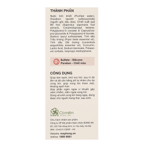 Bọt vệ sinh phụ nữ Mây Hồng Trầu Không giúp khử mùi, kháng khuẩn chai 150ml