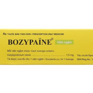 Viên ngậm Bozypaine trị viêm họng, đau họng tuýp 24 viên