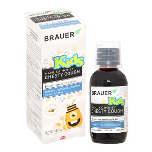 Siro Brauer Kids Manuka Honey Chesty Cough hỗ trợ giảm ho chai 100ml
