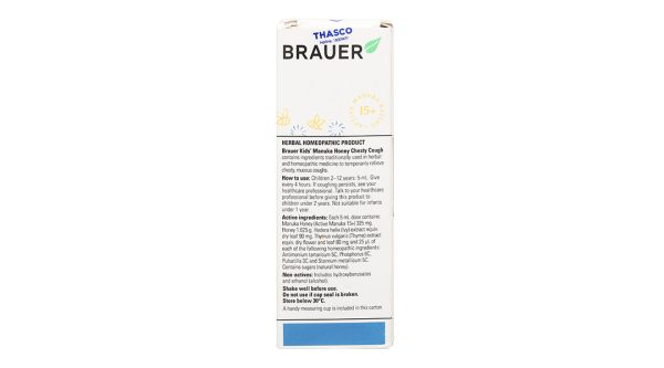 Siro Brauer Kids Manuka Honey Chesty Cough hỗ trợ giảm ho chai 100ml