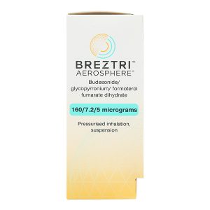 Thuốc xịt Breztri Aerosphere 160/7.2/5mcg trị bệnh phổi tắc nghẽn mạn tính chai 120 liều