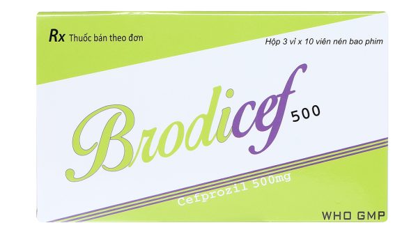 Brodicef 500 trị nhiễm khuẩn (3 vỉ x 10 viên)