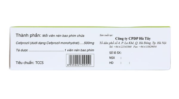 Brodicef 500 trị nhiễm khuẩn (3 vỉ x 10 viên)