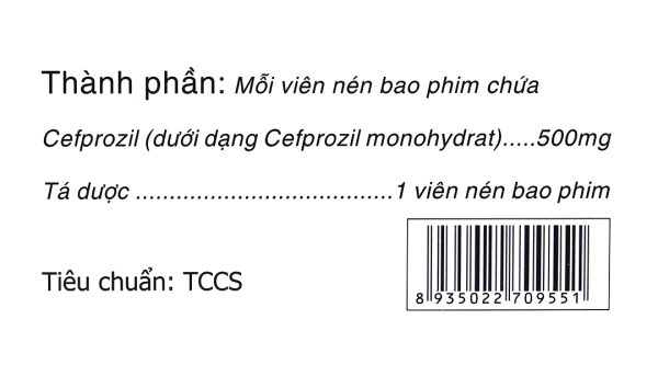 Brodicef 500 trị nhiễm khuẩn (3 vỉ x 10 viên)