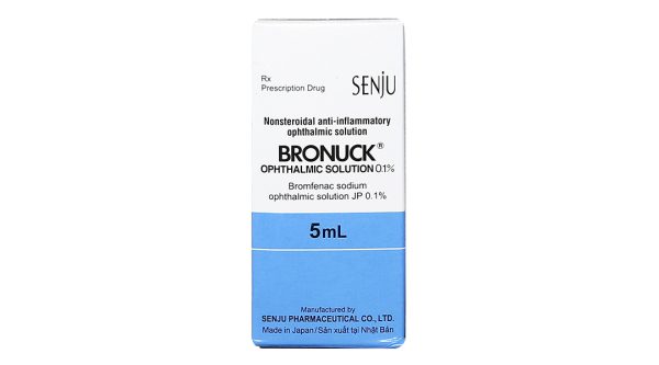 Dung dịch nhỏ mắt Bronuck 0.1% trị viêm sau phẫu thuật mắt lọ 5ml