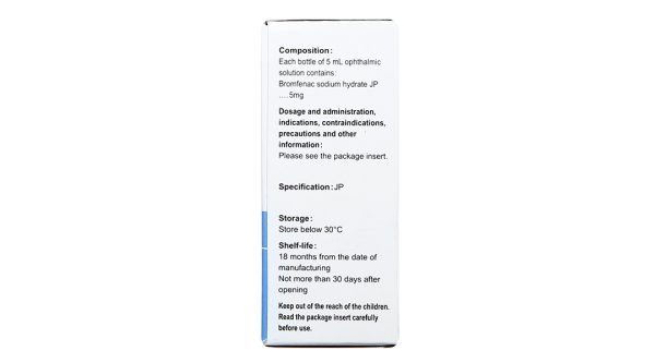 Dung dịch nhỏ mắt Bronuck 0.1% trị viêm sau phẫu thuật mắt lọ 5ml