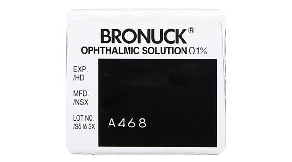 Dung dịch nhỏ mắt Bronuck 0.1% trị viêm sau phẫu thuật mắt lọ 5ml