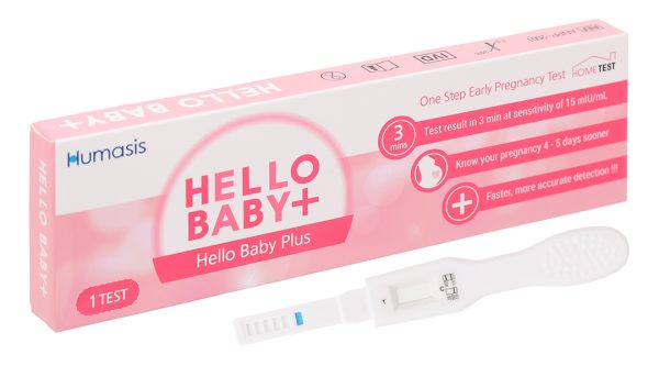 Que thử thai Hello Baby Plus Humasis hộp 1 test